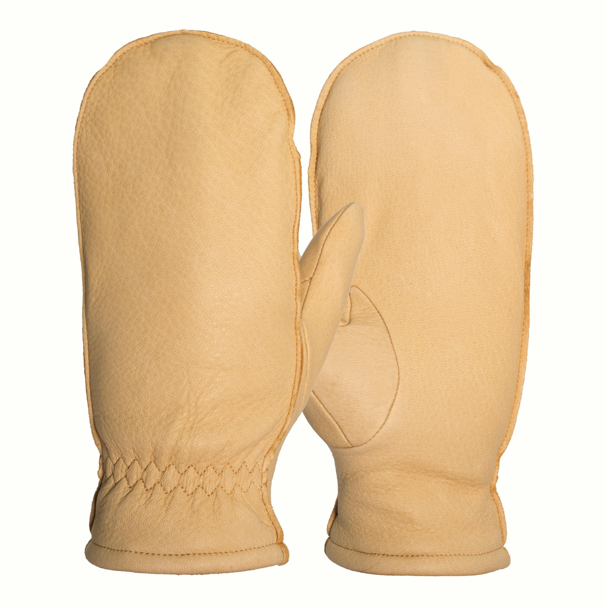 5123 Snowfall Women’s Deerskin Leather Mittens With Finger Liners Size L
